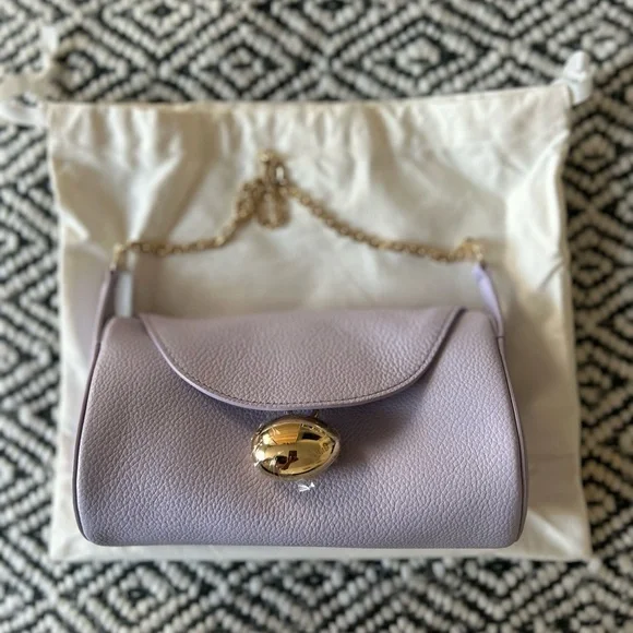 Cafune Mini Drop Duffel Lilac Leather Shoulder Bag - Picture 10 of 13